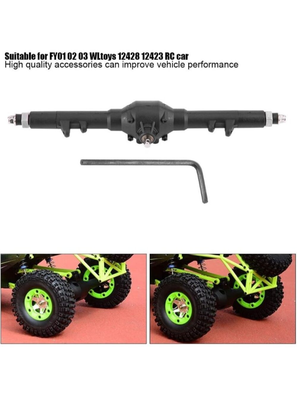 Drfeify RC Car Rear Axle Gearbox Jeep Metal WLtoys 12423